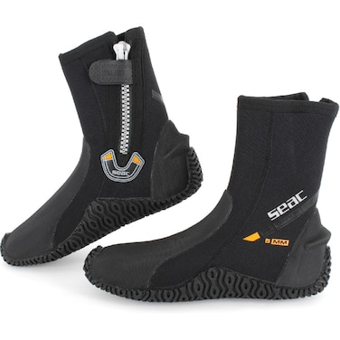 SEAC Basic HD 5mm Neoprene Scuba Boots with Side Zipper