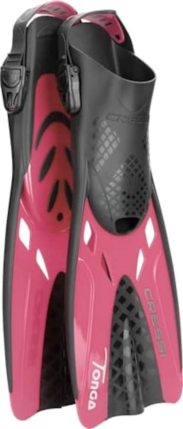 Cressi Adult Adjustable Snorkeling Fins with Ultra Resistant Buckles Very Light Ideal for Traveling  Tonga designed in Italy