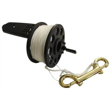 Scuba Choice Scuba Diving Compact Finger Spool with Plastic Handle 100 White Line