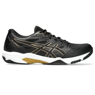 ASICS Mens GelRocket 11 2E Volleyball Shoes 105 BlackPure Gold