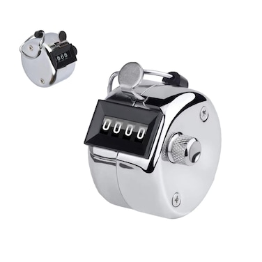 Metal Tally Counter Clicker Counter Handheld Pitch Counter Manual Mechanical 4Digit Number Click Counter One Hand Counter Clicker Digital Counting for Coaching Knitting People Lap Fishing GolfRow