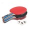 Killerspin Jet Set of 2  Ping Pong Paddles Combo Package  Red  Black Table Tennis Rackets  3 White Ping Pong Balls  Premium Quality