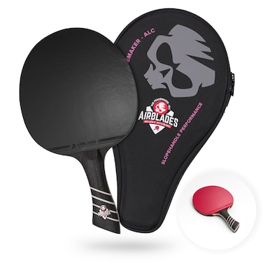 AirBlades The Peace Maker ALC  Womens Professional Ping Pong Paddle  Carbon Fiber Table Tennis Racket Producing Maximum Spin  Control for All Levels  Hard Carry Case  Ergonomic Handle