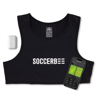 SOCCERBEELite2  GPS Tracker and Vest for Tracking Activities of Outdoor Sports Athletes Such as Soccer Football Rugby Hockey and Lacrosse Small