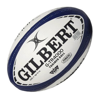 World Rugby Shop X Gilbert GTR4000 Rugby Ball  Adult and Youth Sizes 3 4 and 5  Hand Stitched  3 Ply Construction