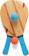 Holyking Beach Paddle Ball Set Wooden Tennis Racket Come with 2 Paddles 2 Balls  Carry Bag