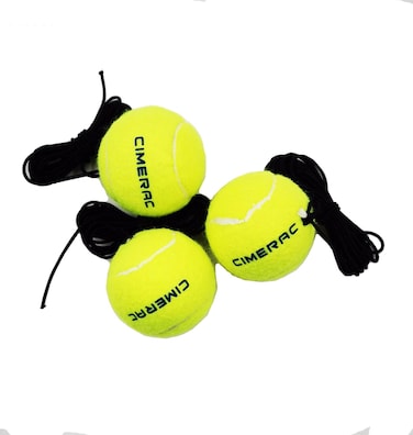 CIMERAC 3 Pack Tennis Training Ball SelfStudy Practice Exercise Tennis Ball Rebound Ball with String for Tennis Trainer
