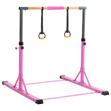 Ajikgn Gymnastic Bar Set Gymnastics Horizontal Bar Gymnastics Kip Bar for Kids Home Use Pink