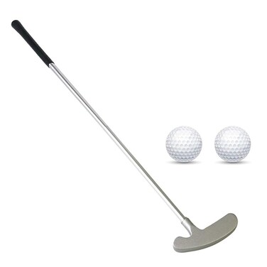 Golf Putter Two Ways Golf Putters for Men RightLeft HandedIndoorOutdoor Mini Kids Club Golf SetSturdy Putter Shaft with 2 Plastic Practice Golf Balls for Any Putting Green Mat Home Office