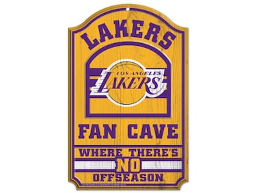 Wincraft NBA Los Angeles Lakers 38393012 Wood Sign 11 x 17 Black