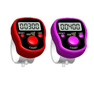 Electronic Finger Counter Digital Finger Counter Tasbeeh Handheld Pitch Tally 5Digit Number Clicker for Accurate Tracking in Coaching Knitting Fishing GolfRowing Beeps at Every 100 Counting