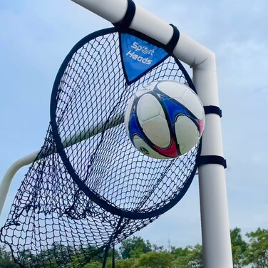 Resin Heads TopShot Soccer Target Goal Training  Soccer Training Equipment  Top Bins  Durable Design  ExtraLong Straps  Set of 2 with Carry case
