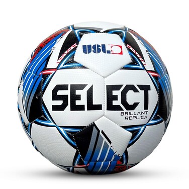 SELECT USL Brillant Replica v24 Soccer Ball WhiteBlueRed Size 5