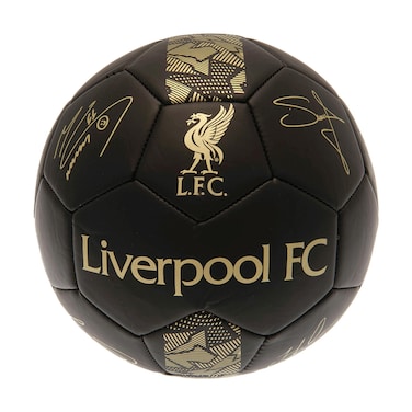 Liverpool FC Phantom Signature Team Merchandise Football Soccer Ball BlackGold