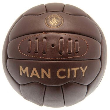 Manchester City Man Fc Retro Heritage Football Size 5 Leather Ball