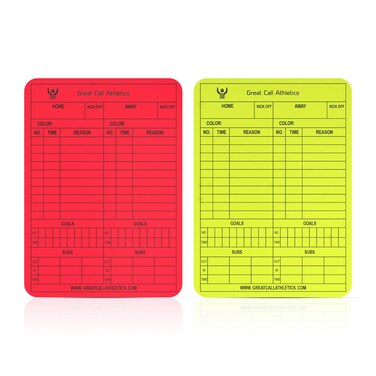 Great Call Athletics  Soccer Pro Reusable WriteOn Game Card  Set of Yellow  Red  Erasable Match Data Record Fits Pocket NFHS