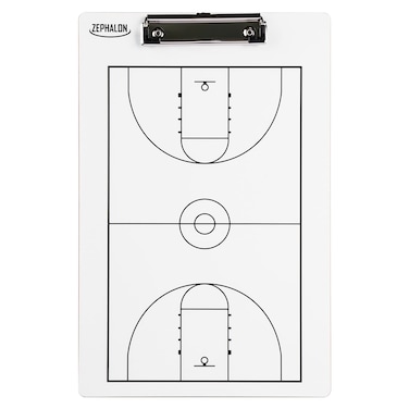 GSM Brands Dry Erase Basketball Clipboard for Coaches Double Sided Board Sports Coaching Large 145 x 95