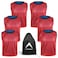 Athllete Reversible Pinnies Set of 6  Free Carry Bag Basketball Soccer Training Vest Team Scrimmage Practice Jersey