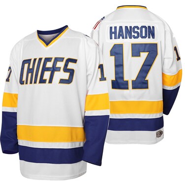 Men Hanson Brother 16 Jack 17 Steve 18 Jeff Charlestown Chiefs Stitched Movie Hockey Jerseys