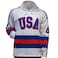 USA Hockey Miracle on Ice 1980 Jersey Adult Hoody  Quick Dry Moisture Wicking Fabric  Officially Licensed by USA Hockey White 4XL