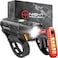 New 2024 BX500 USBC Bike Light Set  Powerful Front and Back Lights 10hrs Max Rechargeable TypeC Bicycle LED Headlight Kit  18hr Max Taillight Accessories for Night Riding Cycling Safety