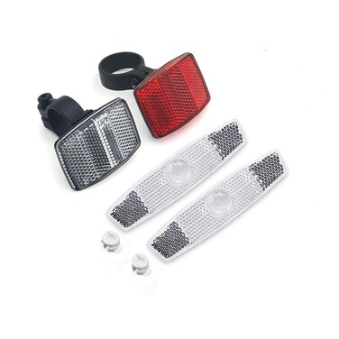 DEMY Red Bicycle FrontRear Handlebar Seatpost Outdoor Cycling Safety Warning Reflector