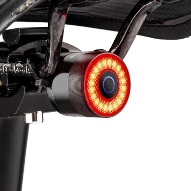 ROCKBROS Bike Tail Light USB Rechargeable Bicycle Taillight Auto On Off Sensor IPX6 Waterproof Bike Rear Lights for Night Riding and Bicycle Safety 4 Light Modes Cycling Safety Light
