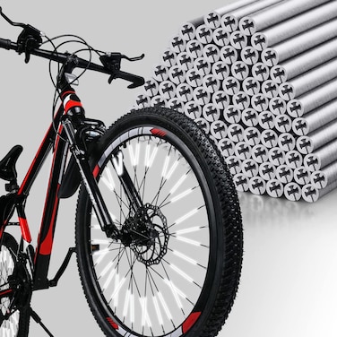Bike Spoke Reflector 360 Visibility Bike Spoke Reflectors Waterproof Bicycle Reflective Clips Warning Spoke Lights Covers Fit for Mountain and Road Bikes 1924mm