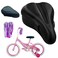 TOMDLING Kids Gel Bike Seat Cushion Cover Breathable Memory Foam Child Bike Seat Cover Seat Cushion for Childrens Bicycle with Water and Dust Resistant Cover 9x6