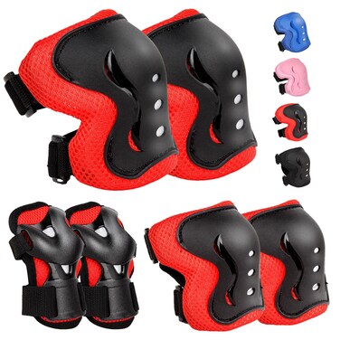 Kids Safety Protective Gear Set for Ages 312 Years Adjustable Knee Pads Elbow Pads Wrist Guards for Boys Girls Youth Skateboard Roller Skating Scooter Cycling BMX Bike Riding Sports etc