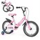 MarKnig 14 Inch Folding Kids Bike for 35 yrs Old Boys and Girls Freestyle Kids Bicycle with Dual Brakes  Flash Training Wheels Toddler Bicycle for Beginners Pink Girls Bike