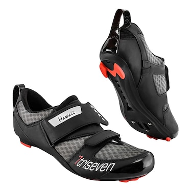 Triseven Premium Nylon Triathlon Cycling Shoes  Lightweight Unisex  Fiberglass Sole Black USA