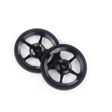 Aceoffix 2pcs ACE Alloy Easy Wheels Easywheel for Brompton Folding Bike Dino KiddoBlack