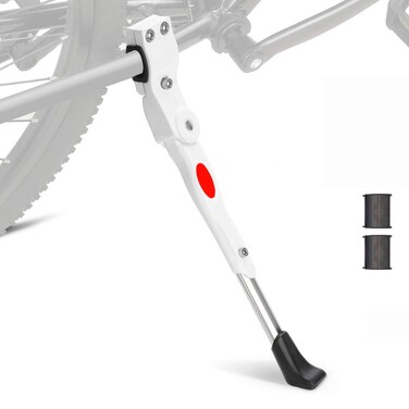 FatCat Bicycle Adjustable Alloy Road Mountain Bike Kickstand Side Kickstand Fit 20 24 26 White