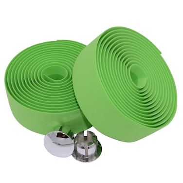 KINGOU EVA Green Road Bike Handlebar Tape with Bar Plugs  2PCS Per Set