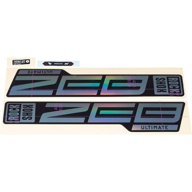 Sram RockShox Fork Decal Kit  Zeb Ultimate 2729 Gloss Rainbow FoilHigh Gloss Black