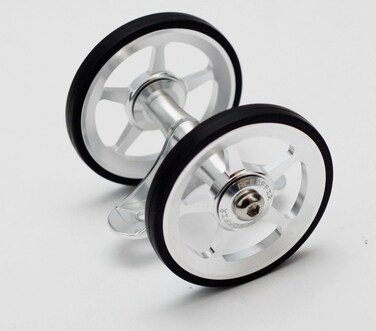 Aceoffix Mudguard Fender EZ Wheel Hollow Design Double Easywheel Tire for Brompton Folding Bike Easy Wheel Big 65g Silver
