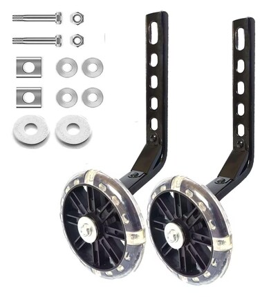 Mehome Bicycle Training Wheels Bike Heavy Duty Rear with Stabilizers for Kids Bikes of 12 14 16 18 20 Inch Black 1