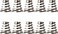 10Pcs Silver Stainless Steel Bike Wheel Skewer Spring Replacements Mountain Bike Wheel Spring Quick Release Lever Spring Bike Wheel Skewer Spring Stainless Steel Bicycles Hub Wheels and Accessories