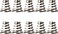 GANPUB 10Pcs Silver Bike Wheel Skewer Spring Stainless Steel Bike Hub Quick Release for Cycling Mountain Road Bike Bike Wheel Skewer Spring Bicycles Hub Quick Release Lever Lever Shafts Spring