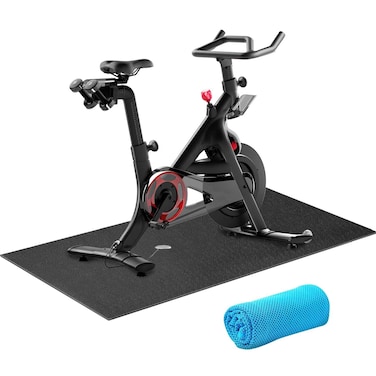 QUWEI Bike Training MatExercise Bike Mat Bicycle Trainer Hardwood Floor Carpet Protection Workout Mat for Indoor Treadmill Stationary Bike Mat For Peloton Spin BikesThick Mats for Exercise Equipment