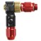 Lezyne ABS1 Pro Chuck Pump Head with Schrader and Presta for High Pressure Trousers Red Gloss 1ABS1PCHUCKV111 Floor Pump One Size