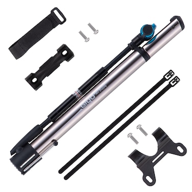 GIYO GM741 High Precision Bike Pump with Gauge  Portable Floor Pump Durable  Lightweight for Mountain  Road Bikes 140 PSI Universal Valve Compatibility