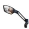 MEACHOW NEW Handlebar Bike Mirror Scratch Resistant Glass Lens UltraHD Ebike Mirror Bicycle Mirror Rotatable Safe Rearview Mirror Silver Left Side ME011LS