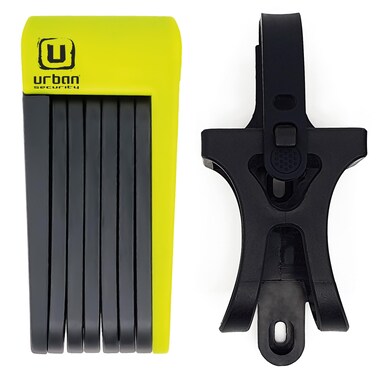 Urban UR469Y Bike Lock Folding  Accessory Support Compact Theft Resistant Practical AntiCut 6 70cm Extensible 125x6x3cm Foldable Bicycle Scooter