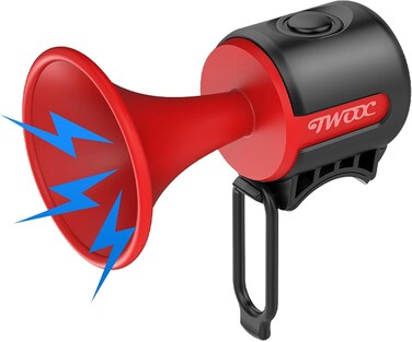 AaiLucky Electric Bike Horn 120dB Bicycle  Scooters Bell Speakers Loud Warning Sounds Bike Bell for Adults and Kids 300mAh Battery Operated IPX4 Waterproof