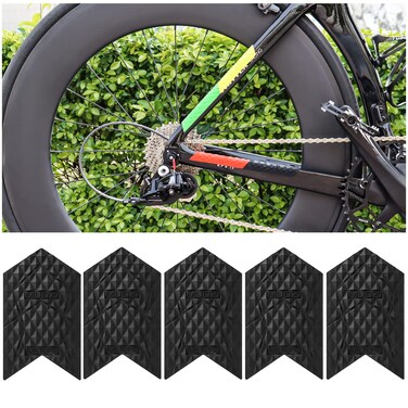 MUQZI 5 Pack Bike Frame Guard Protecter Bicycle Chainstay Protection Sticker Silicone Anti Scratch Frame Pad for Mountain Bike BMX Road Bike
