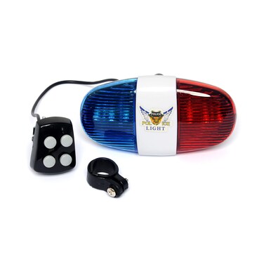 CFIKTE Bike Bells6 LED Lights Bicycle Mountain Bike Police Sound 4 Sound Electronic Horn 4 switches to Control 4 Police Siren Sounds 4 ringtones Free Choice Life Rainproof Design