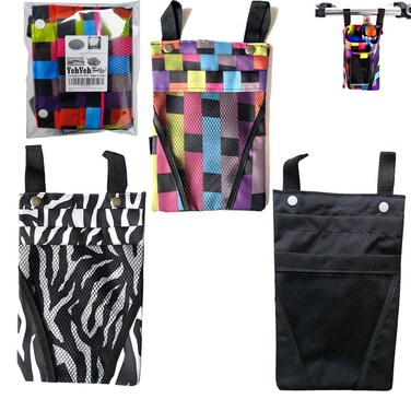 YehVeh 3 Pack Bike Handlebar Bag Bicycle Handle Bar Front Hanging Pouch 2 Layers with Mobile Phone Holder for Motorcycle eBike Scooter Trike Tricycle Cycling Vehicle Crossbar Kids Girls Boys Men Women