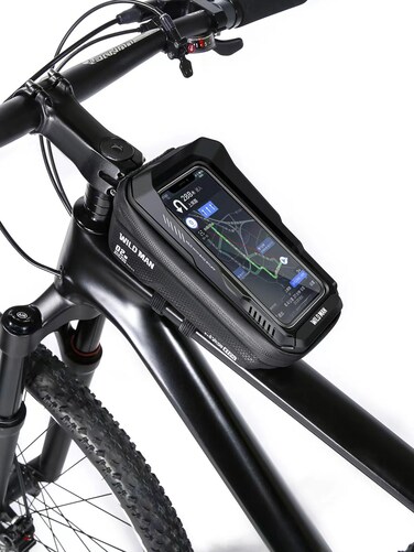WILD MAN Bike Bag Bicycle Bike Accessories for Cycling Biking Bicycle Bike Phone Holder Mount Bag Bike Bag for Adult Bikes for Cell Phone Under 67